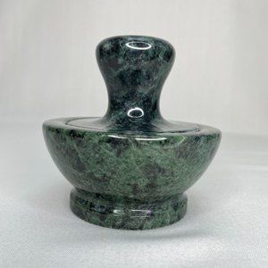 Green Marble Mushroom Mortar and Pestle Set